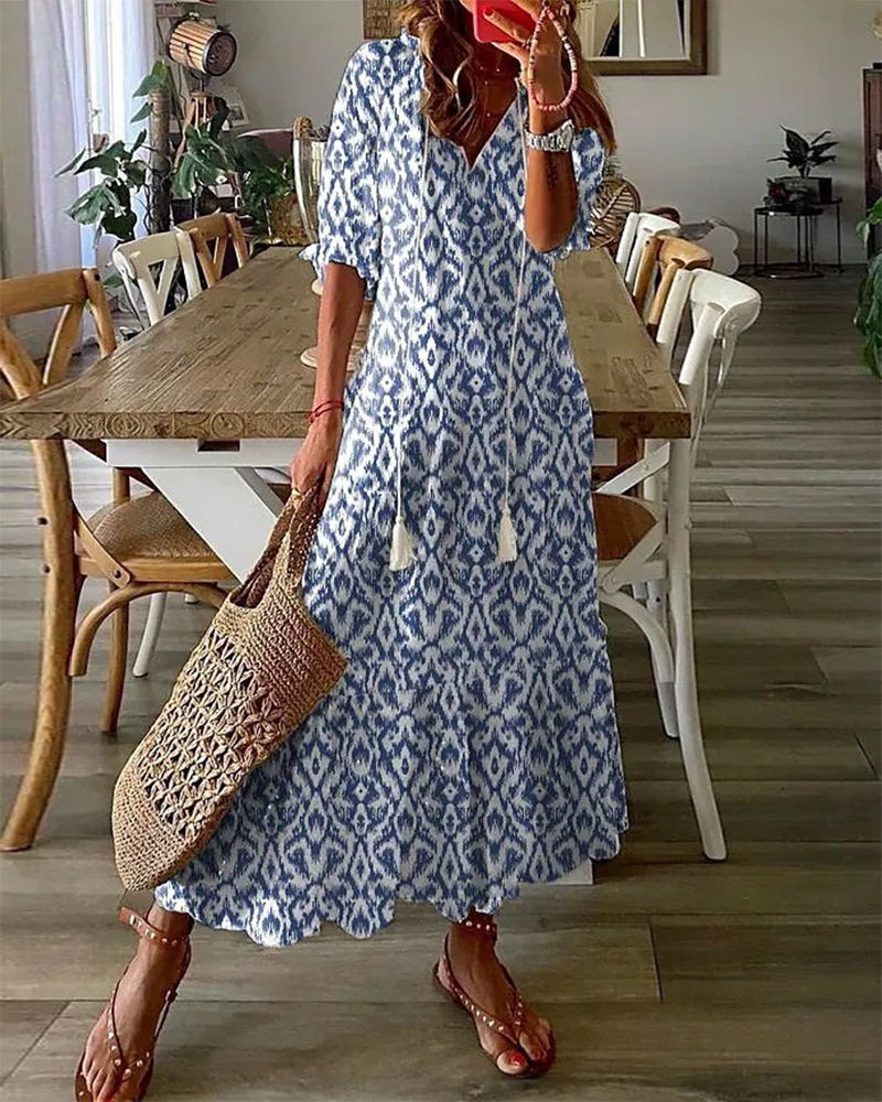 LB | Elegancka letnia sukienka maxi