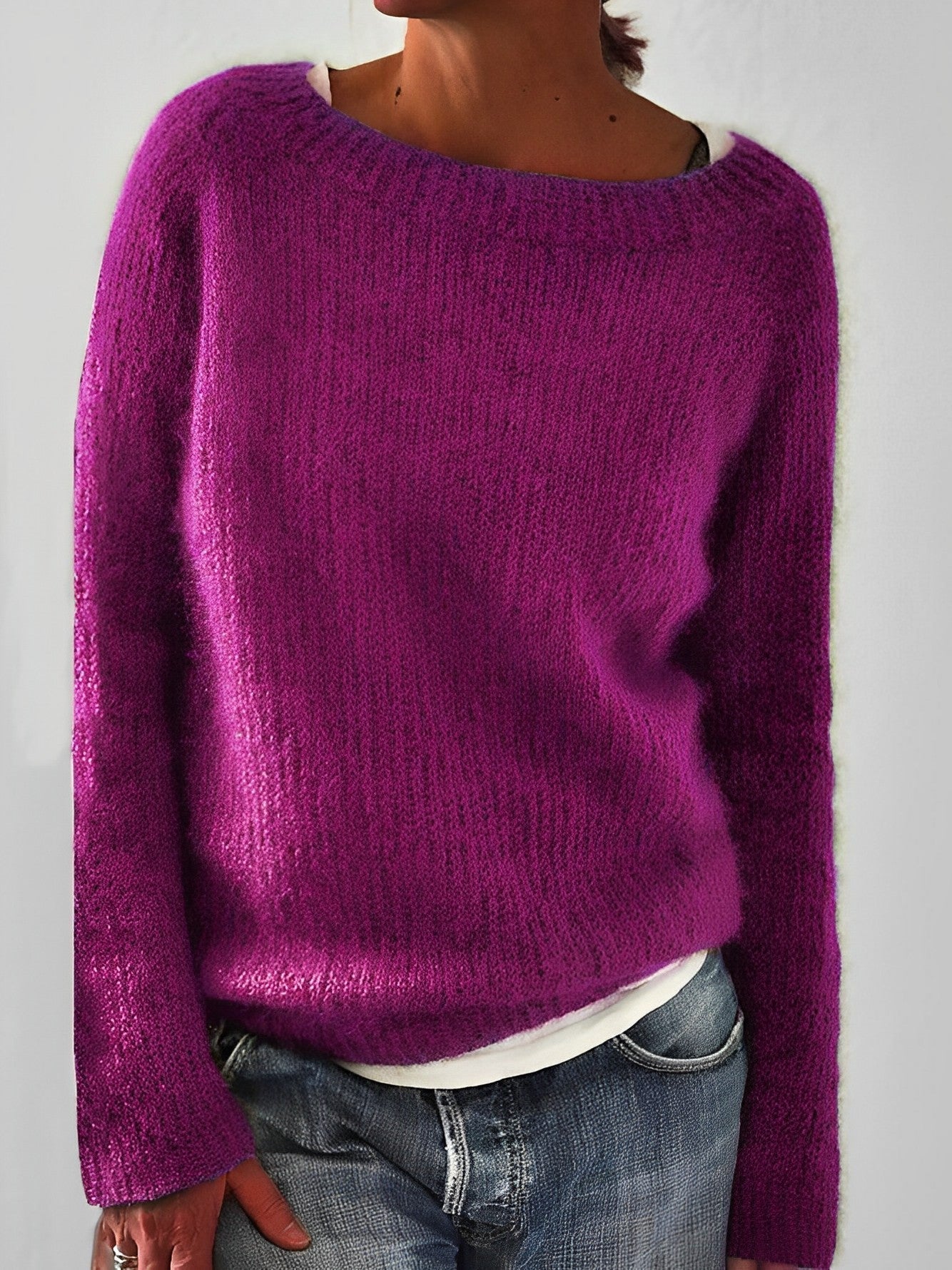 LB | Lekki sweter z dzianiny strukturalnej