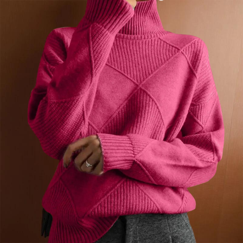 LB | Elegancki kaszmirowy sweter z golfem
