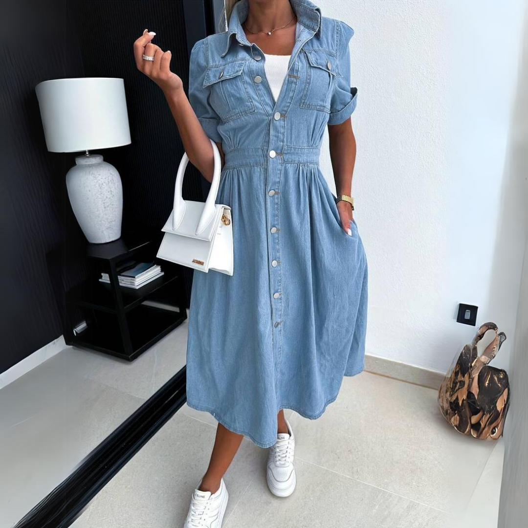 LB | Elegancka letnia sukienka midi w stylu vintage