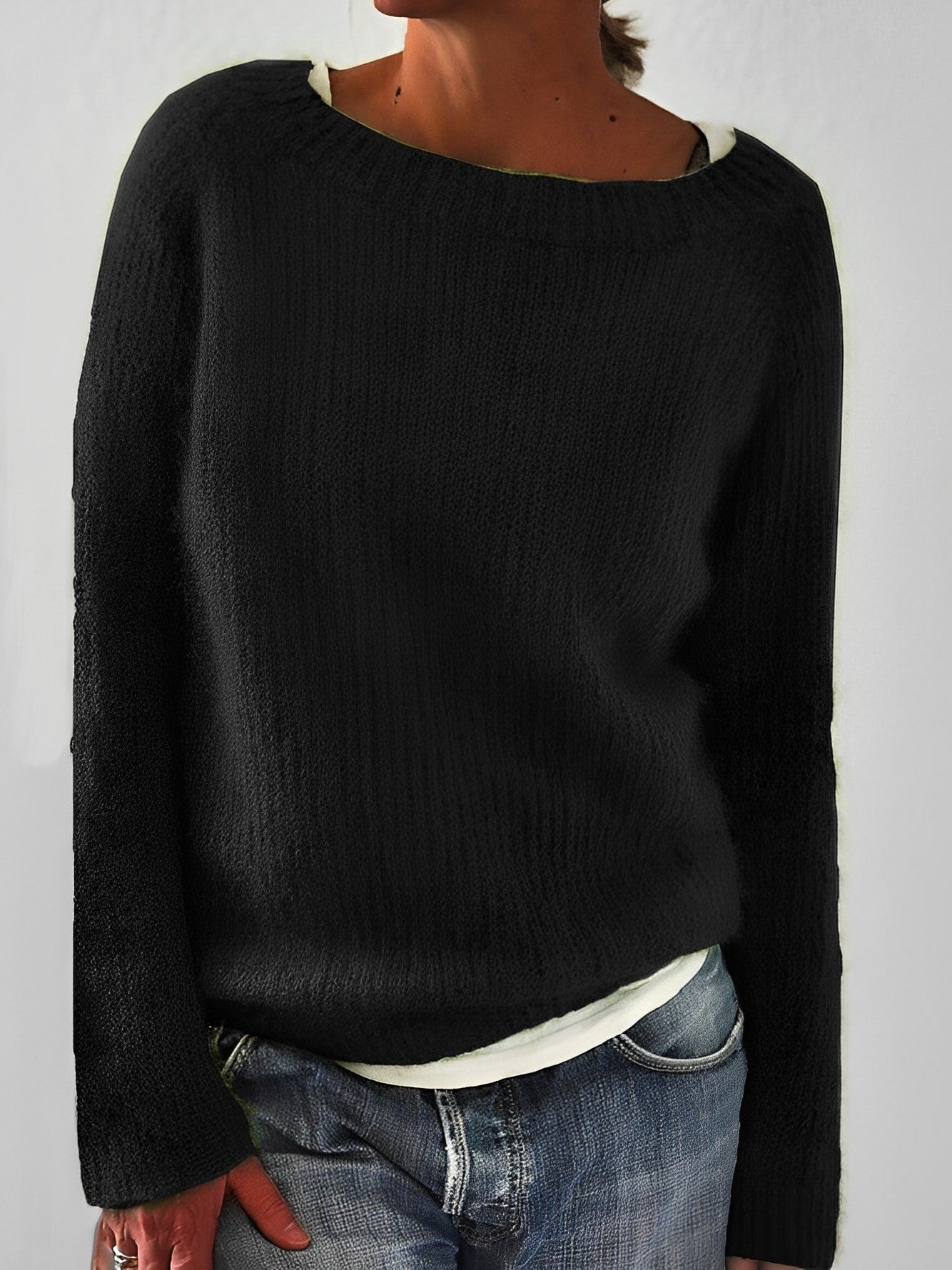 LB | Lekki sweter z dzianiny strukturalnej