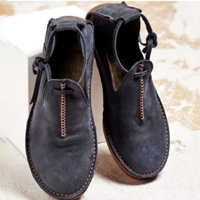 LB | Casualowe loafersy w stylu vintage ze sznurowadłami