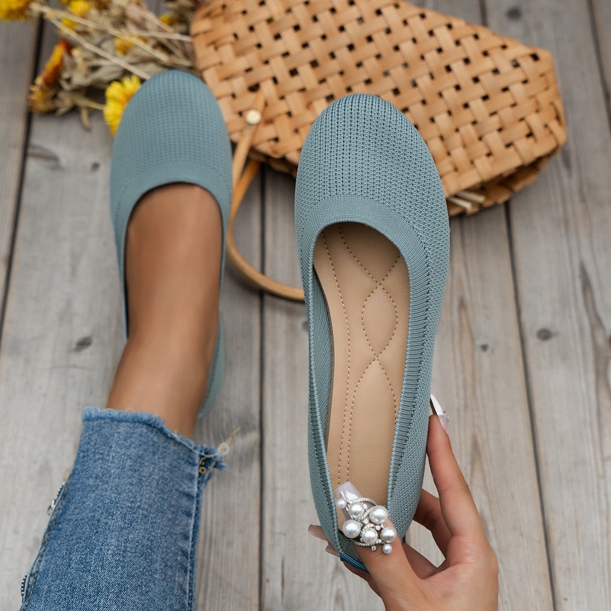 LB | Płaskie buty damskie z okrągłą główką