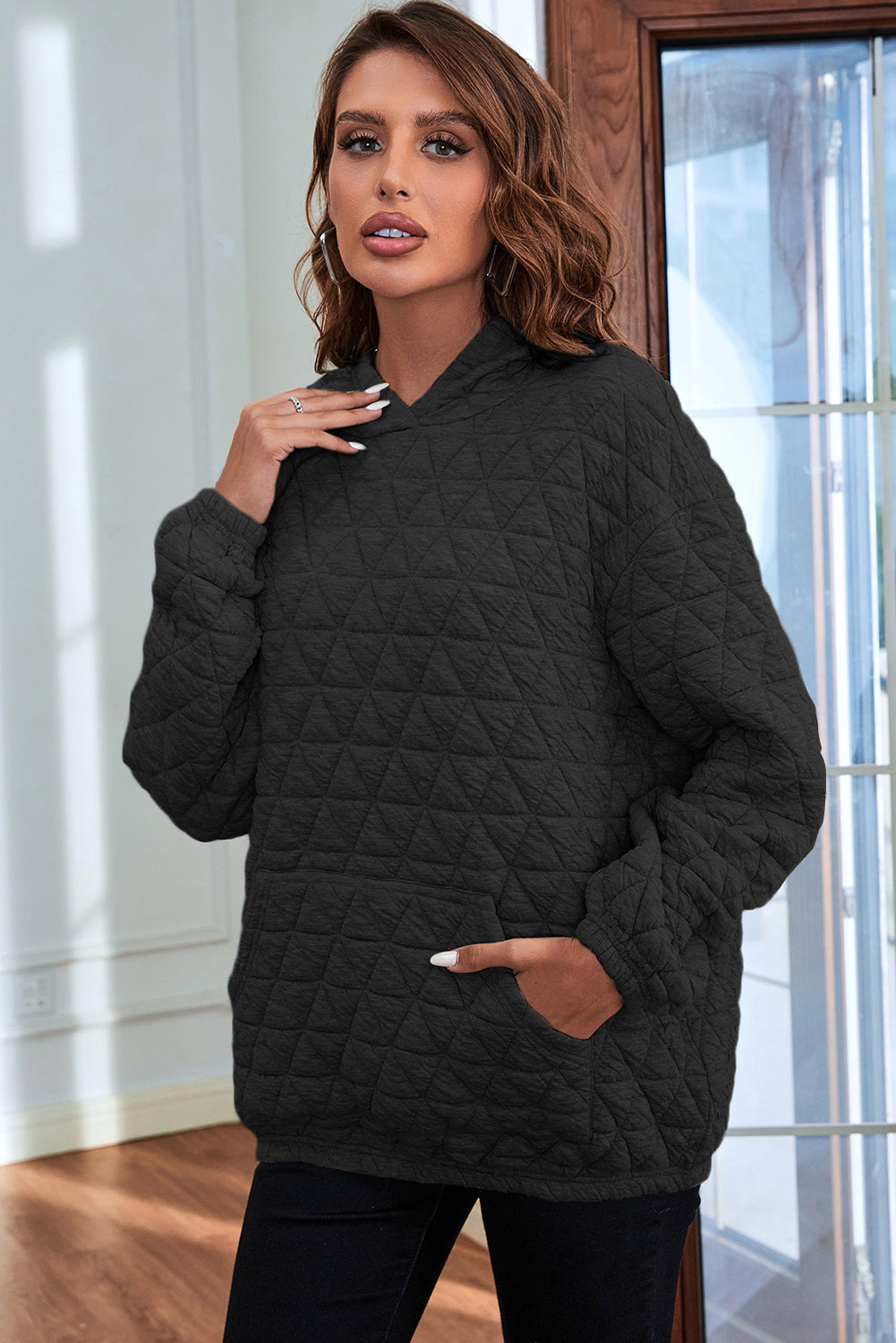 LB | Elegancka i swobodna bluza z kapturem