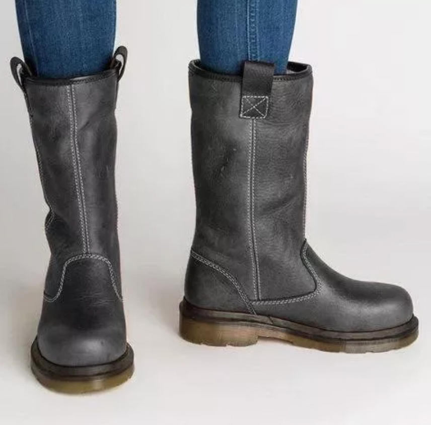 LB | Solidne skórzane buty do kolan