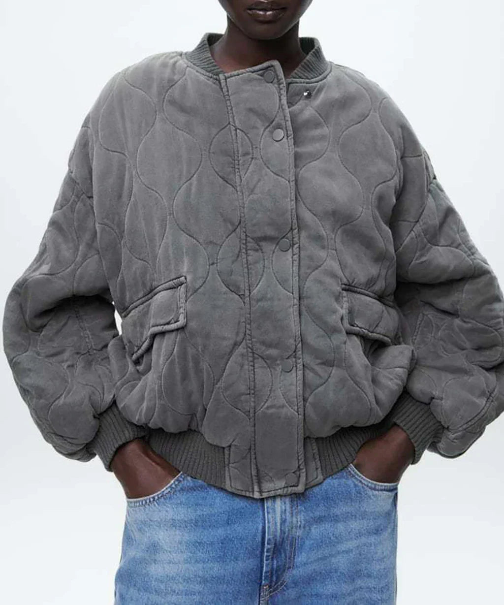 LB | Pikowana kurtka bomber