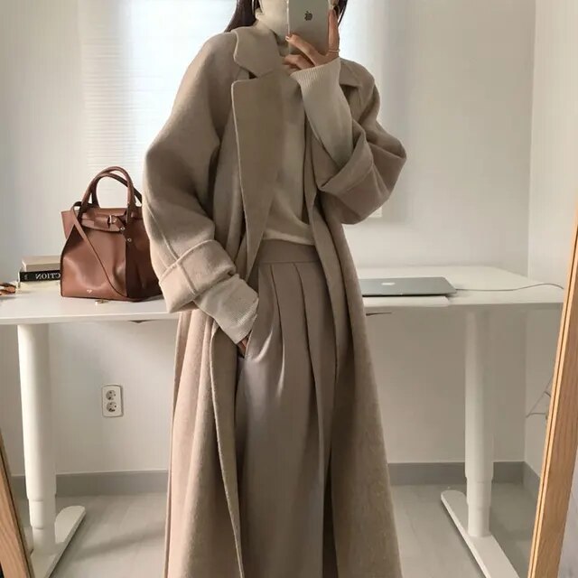 LB | Szykowny płaszcz oversize z wełny