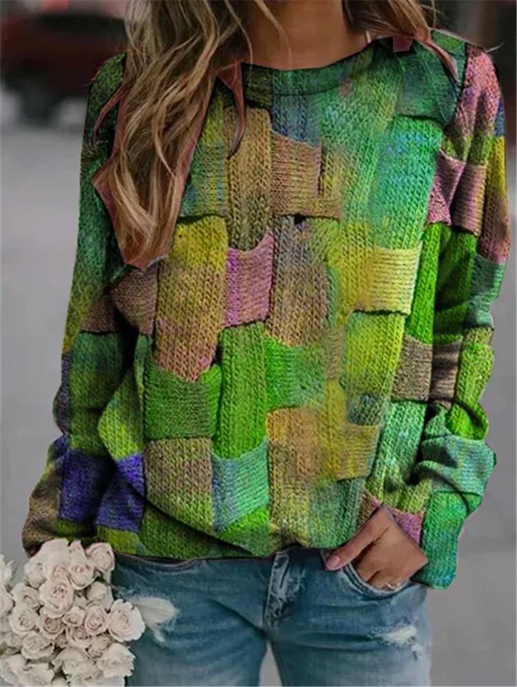LB | Strukturalny patchworkowy sweter