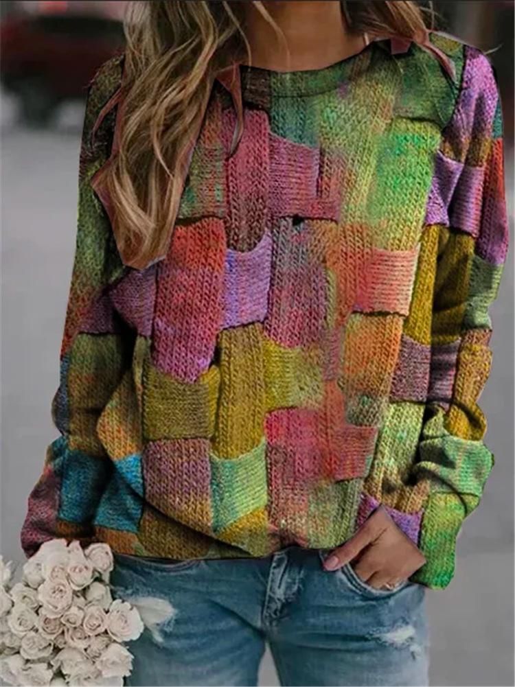 LB | Strukturalny patchworkowy sweter