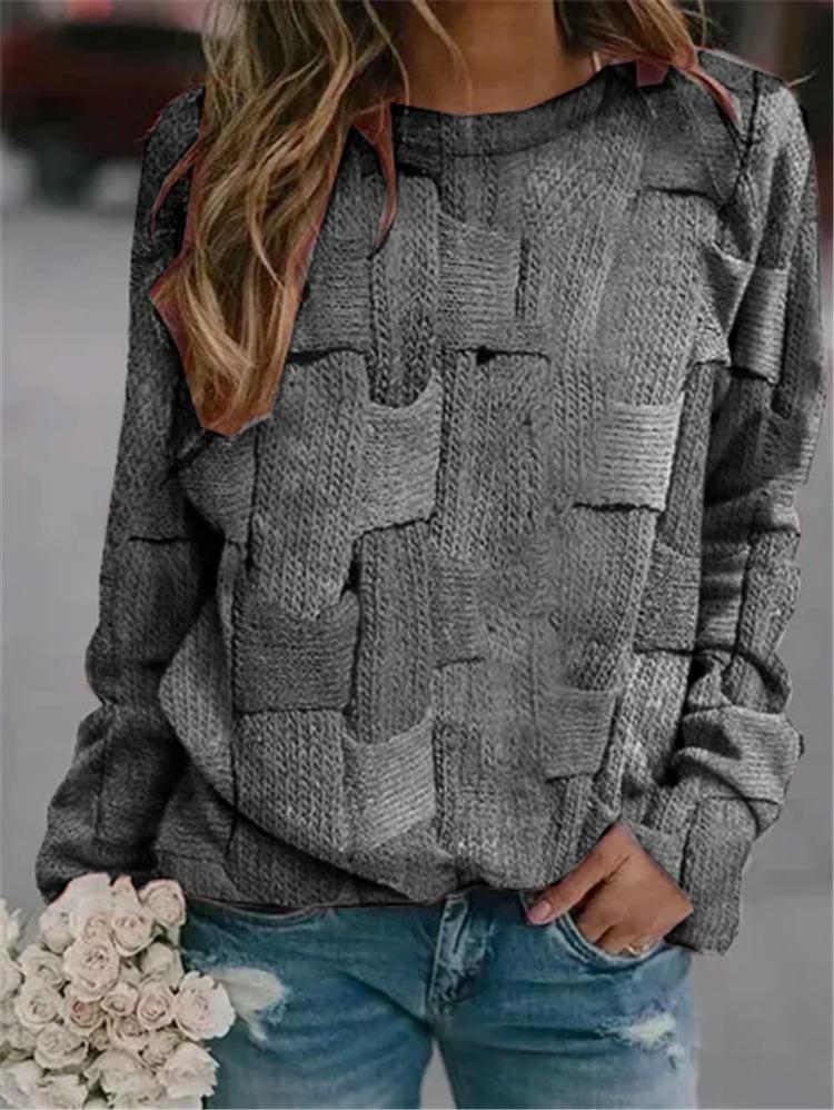 LB | Strukturalny patchworkowy sweter