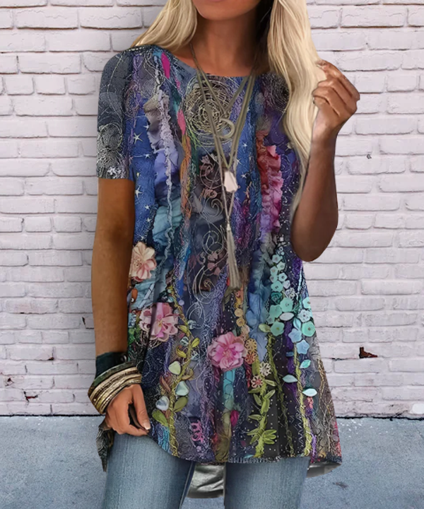LB | Koszula z nadrukiem inspirowana stylem boho