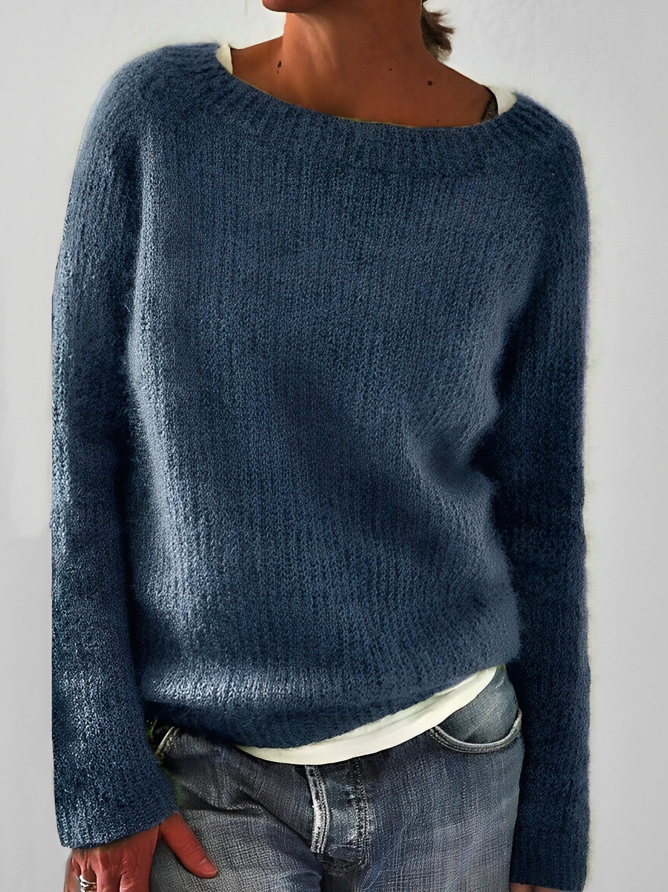 LB | Lekki sweter z dzianiny strukturalnej