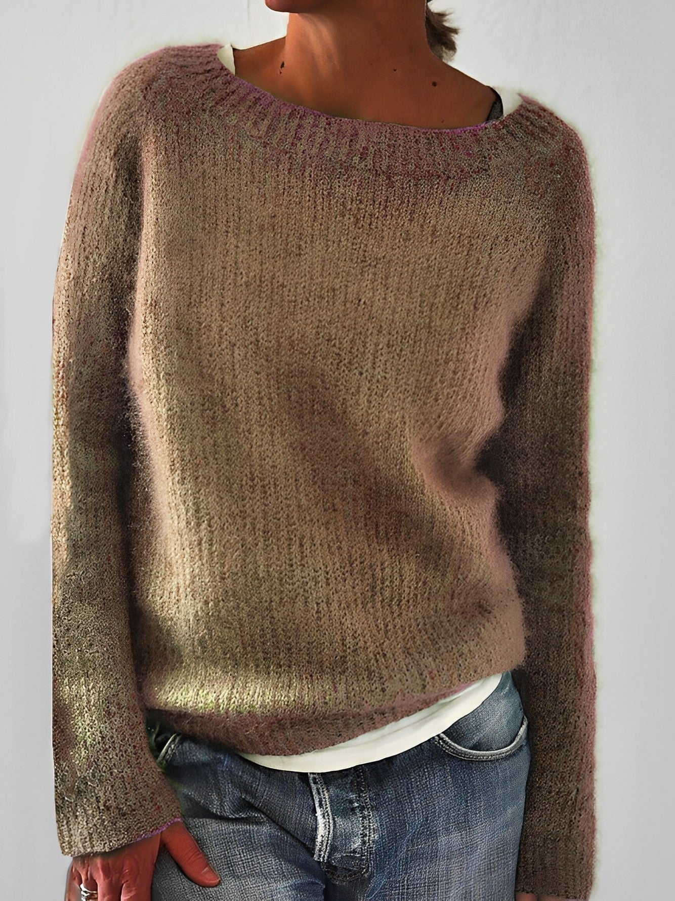 LB | Lekki sweter z dzianiny strukturalnej