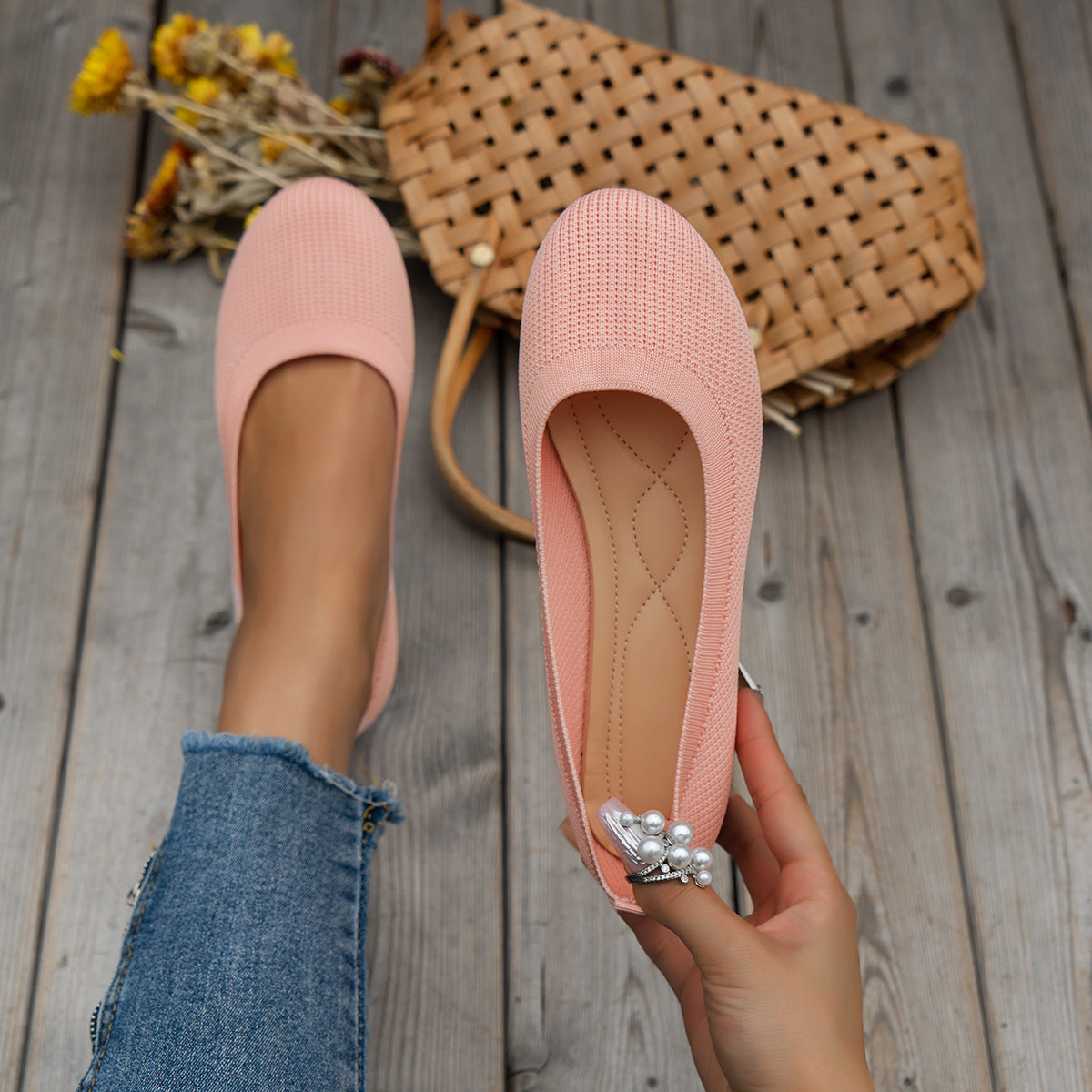 LB | Płaskie buty damskie z okrągłą główką