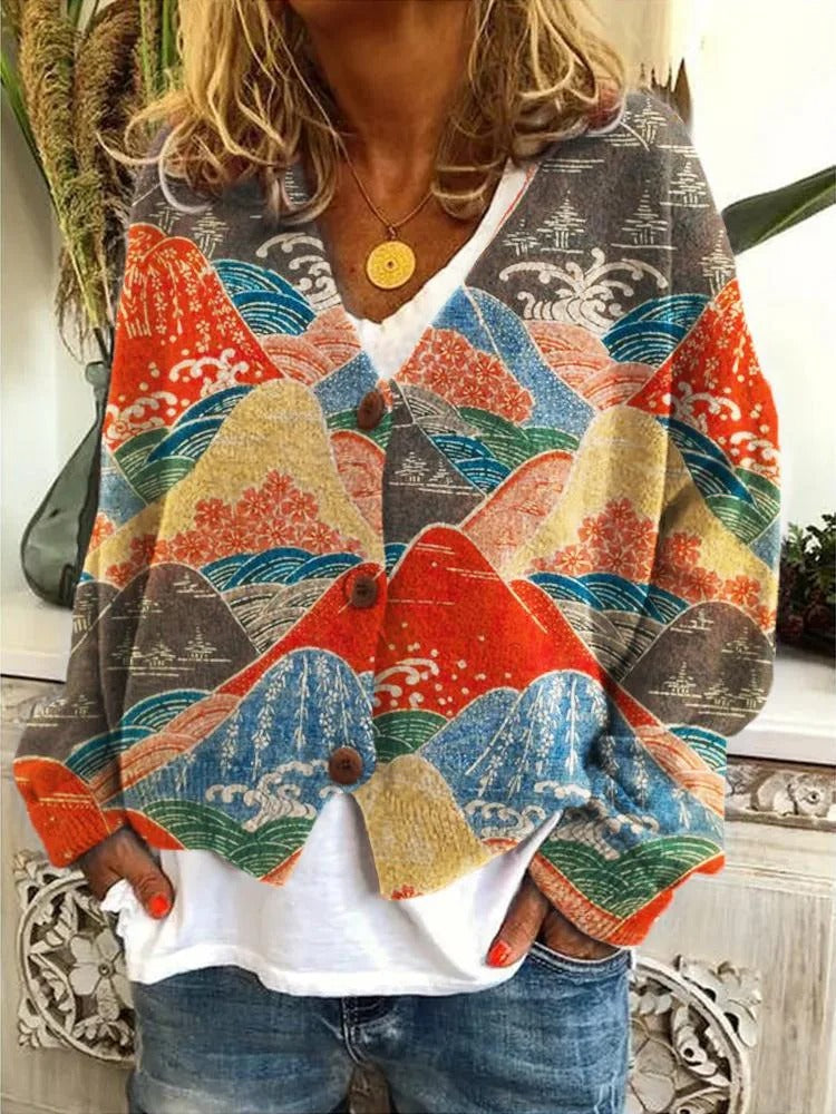 AS | Patchworkowy kardigan boho w kwiaty