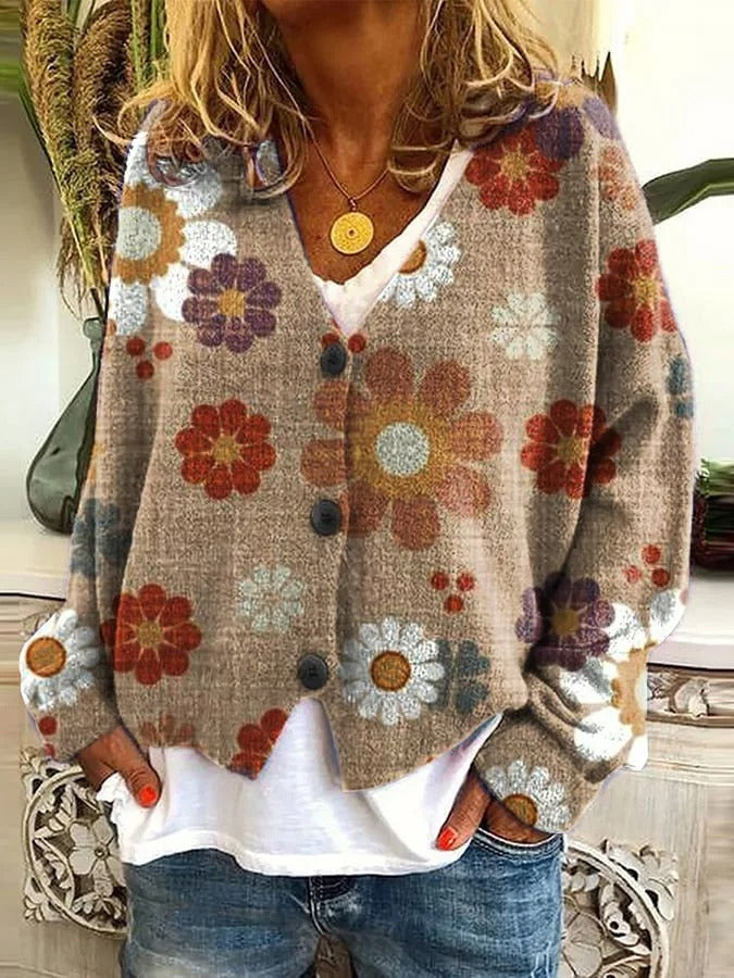 AS | Patchworkowy kardigan boho w kwiaty