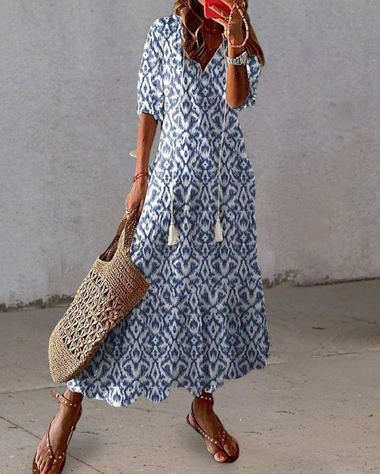 LB | Elegancka letnia sukienka maxi