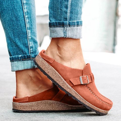 LB | Wsuwane sandały w stylu retro