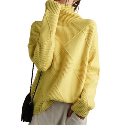 LB | Elegancki kaszmirowy sweter z golfem