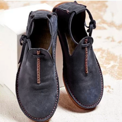 LB | Casualowe loafersy w stylu vintage ze sznurowadłami