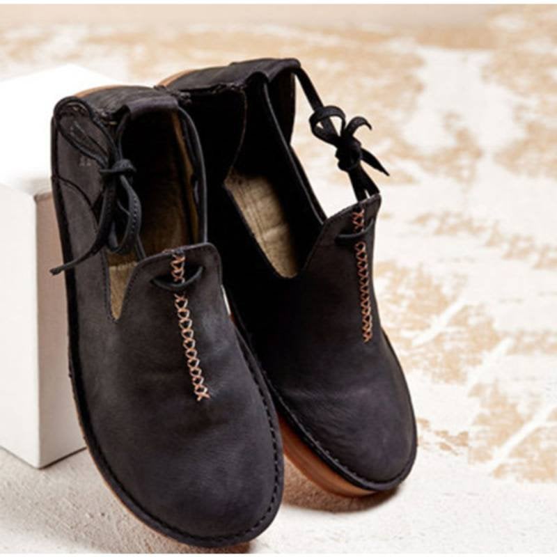 LB | Casualowe loafersy w stylu vintage ze sznurowadłami