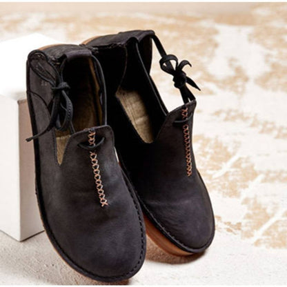 LB | Casualowe loafersy w stylu vintage ze sznurowadłami