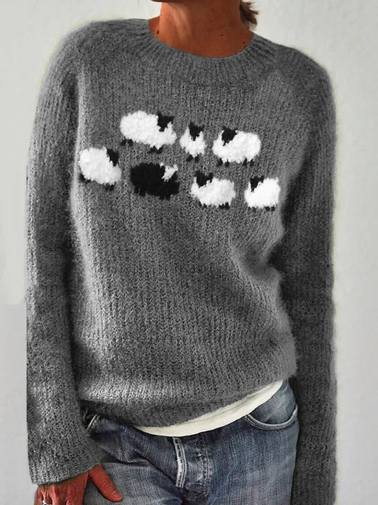 LB | Sweter z dzianiny Fuzzy Sheep