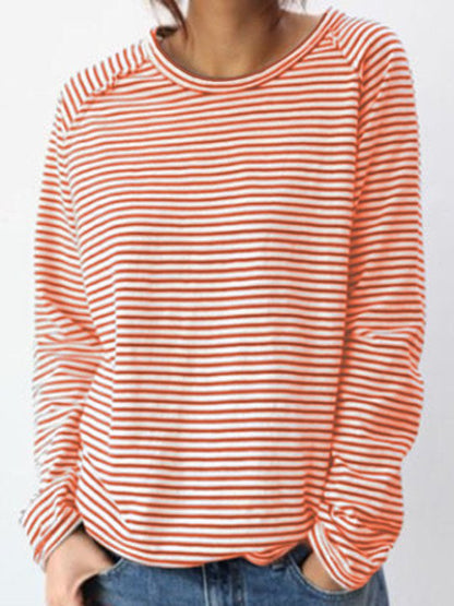 LB | Casualowy sweter z długim rękawem w paski