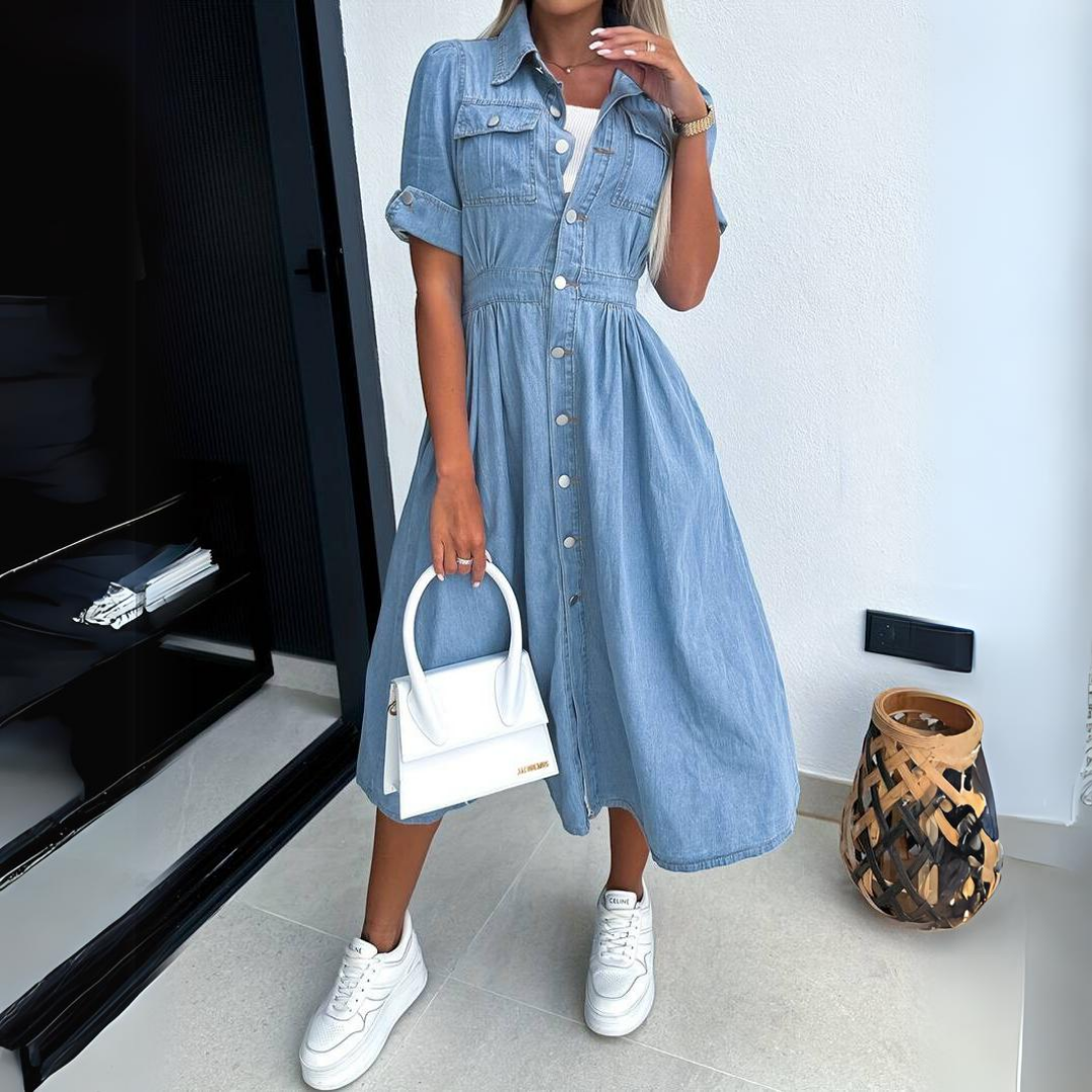 LB | Elegancka letnia sukienka midi w stylu vintage