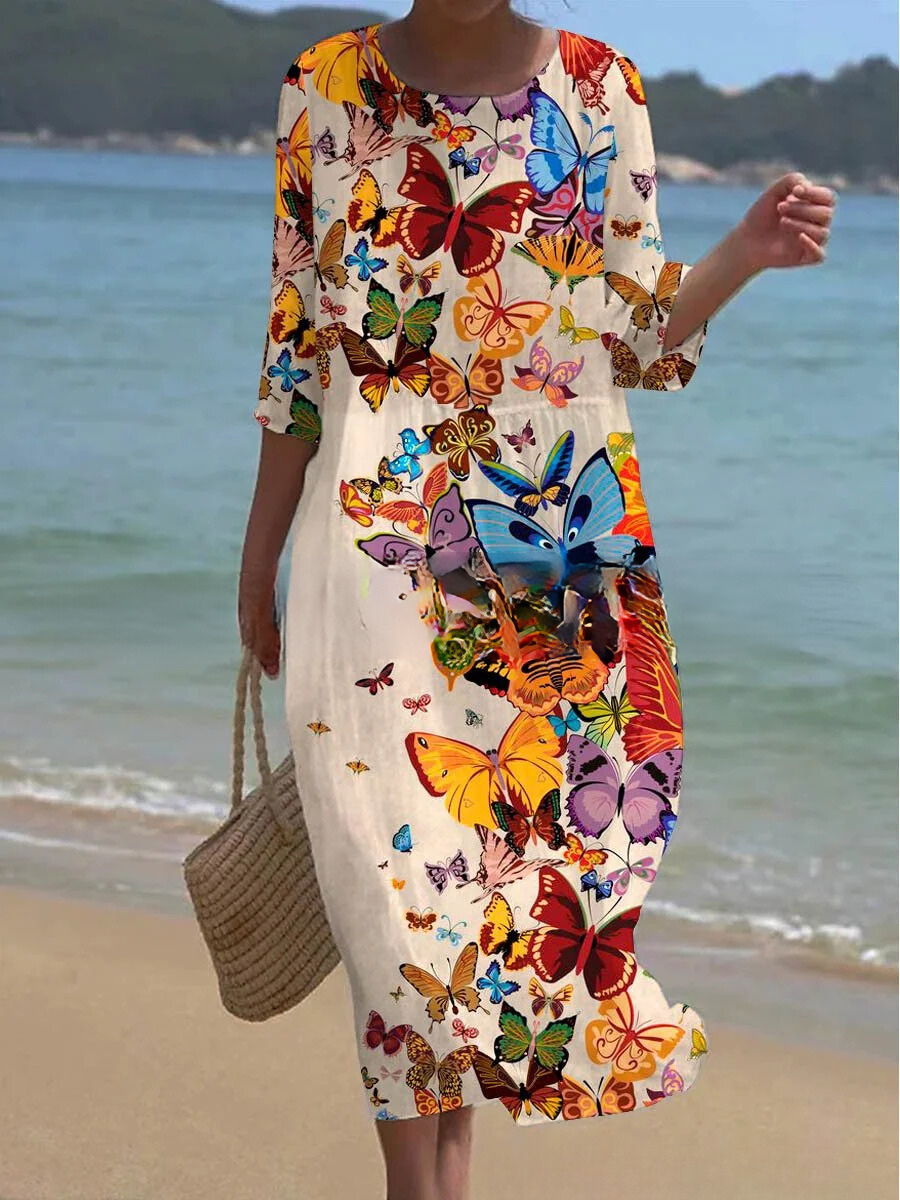 LB | Kwiecista sukienka maxi