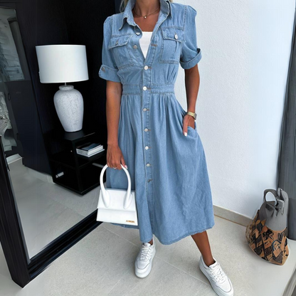 LB | Elegancka letnia sukienka midi w stylu vintage