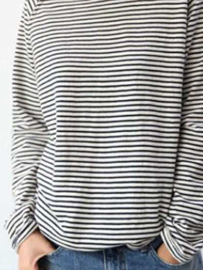 LB | Casualowy sweter z długim rękawem w paski
