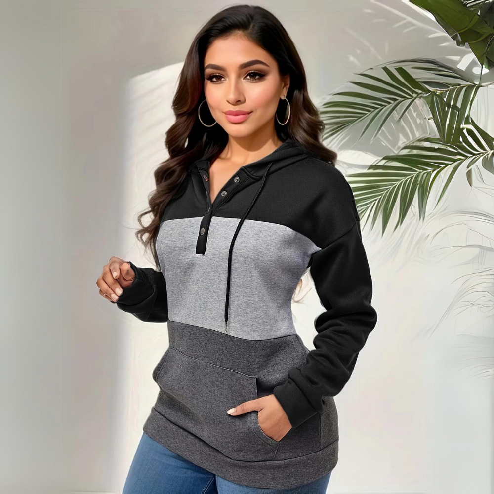 LB | Elegancka i swobodna bluza z kapturem