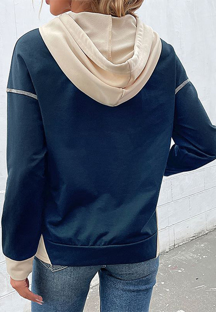 LB | Swobodna i luźna zimowa bluza z kapturem
