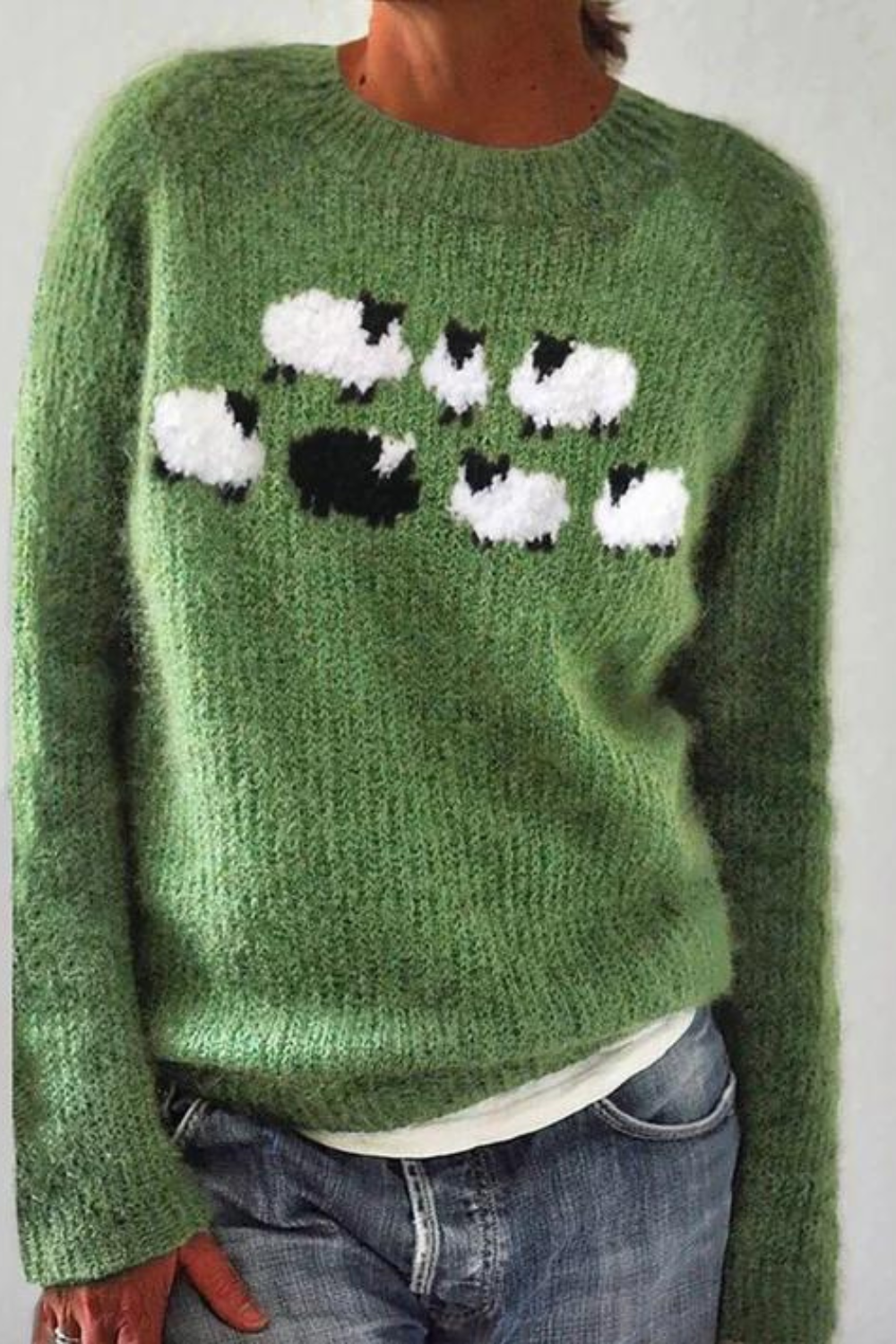 LB | Sweter z dzianiny Fuzzy Sheep
