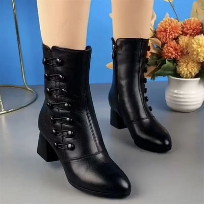 LB | Eleganckie buty z bocznymi guzikami