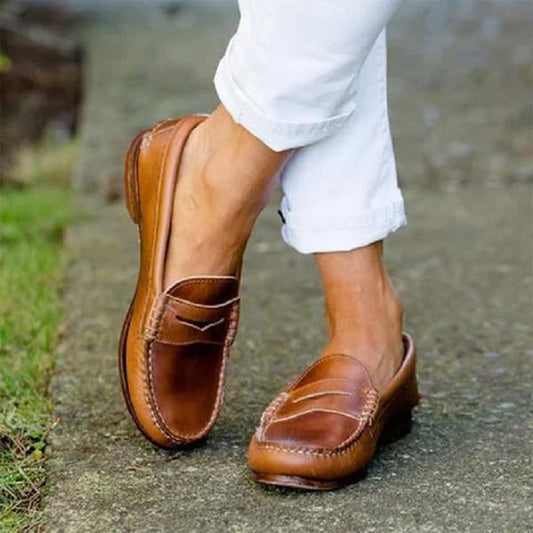 LB | Mokasyny Casual Flats Oxfordy Slip On Round Toe Loafers dla kobiet
