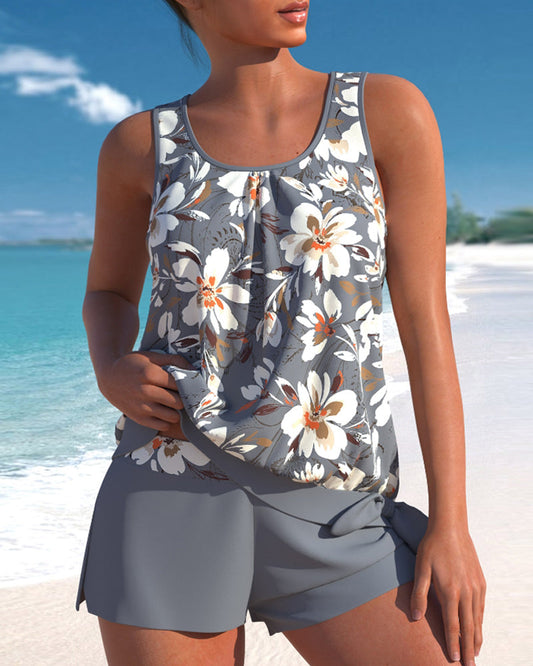 LB | Tankini z kwiatowym nadrukiem
