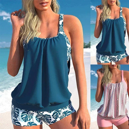AS | Tankini w paski z nadrukiem