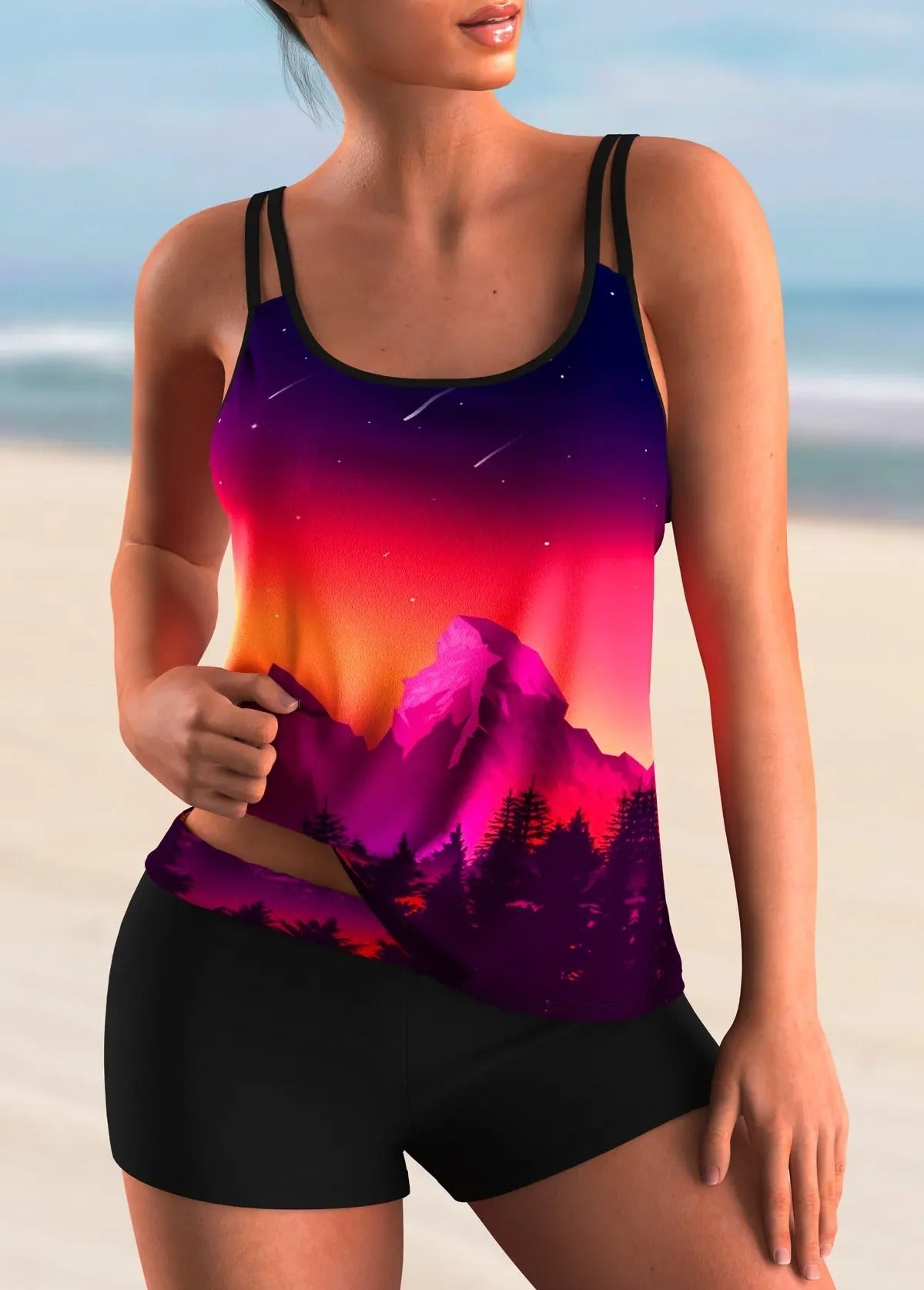 AS | Tankini ombre w kwiaty