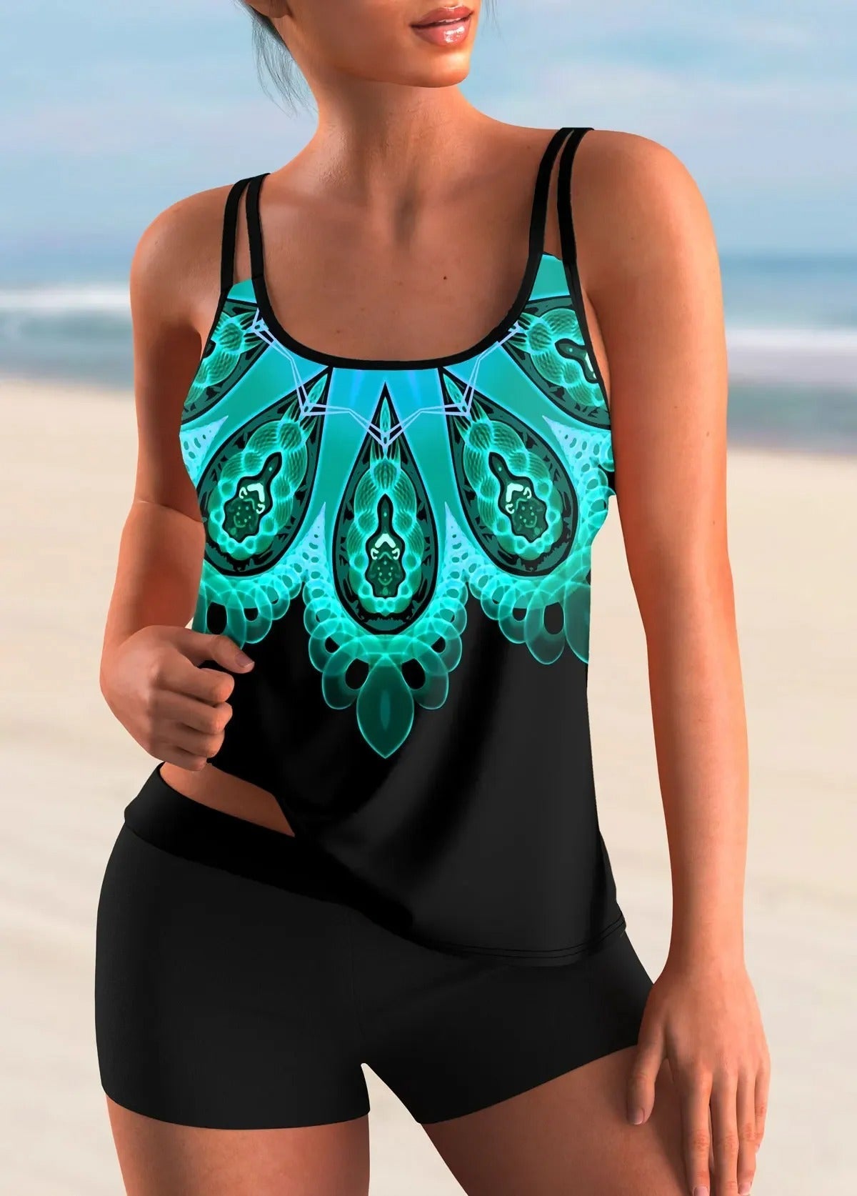AS | Tankini ombre w kwiaty