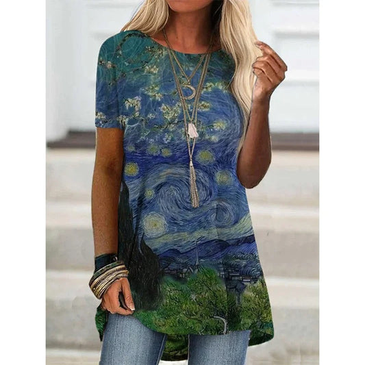 AS | Koszula z nadrukiem inspirowana stylem boho