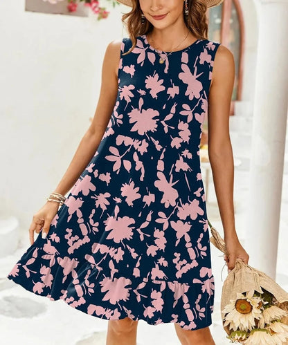 AS | Boho Print Shift Midi Dress